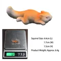 Miniature orange and white squirrel garden figurine for micro landscapes, 4.4cm size - Sleeping Squirrel