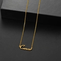 Minimalist golden Cancer zodiac letter pendant necklace on a premium black display stand - Cancer Gold