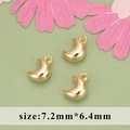 Three 18k gold plated crescent moon mini pendants size 7.2mm by 6.4mm for DIY jewelry - Gold Moon (7.2x6.4mm)