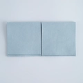 Two square light blue microfiber velvet jewelry pouches for elegant gift packaging - Light Blue