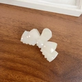 Eleganter weißer Haarclip aus Acetat in Schleifenform für einen Vintage-Haar-Look - 7.6CM / Meerjungfrau Weiß