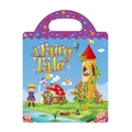 Fairy Tale themed reusable sticker book with handle featuring castle and princess icons - Fairytale Princess Style