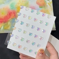 Self-adhesive iridescent heart-shaped acrylic rhinestones for face and nail art decor - Jelly Color Heart Stickers