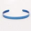 Bracciale rigido aperto a C da 6mm in acciaio al titanio blu con finitura opaca - Blu