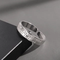 Zilveren koperen open ring met Hemingway-gravure Man can be destroyed but not defeated voor heren - The Old Man and the Sea Ring / Zilver