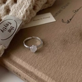 S925 sterling silver bamboo joint ring with vintage gold enamel and oval gemstone - J5755-Silver Oval Moonstone
