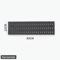 Black horizontal pegboard wall organizer shelf 43cm x 12cm for bedroom storage - Small Horizontal Board - Black