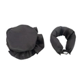 Schwarzes Satin-Set für hitzefreie Locken mit Haargummi und Wickel für lange Wellen - Schwarz (Lockenstab + Haarkappe + OPP-Beutel)
