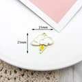 Cute white cloud and yellow lightning enamel charm with 21mm size measurement - 21mmx21mm / White Lightning Cloud