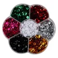 Lot de paillettes écailles en 7 couleurs boîte fleur 4g par case pour loisirs créatifs - Boîte 47