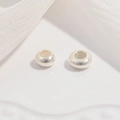 Perle scorrevoli regolabili in argento S925 in due dimensioni per creazione gioielli fai-da-te - Piccolo 6mm / Argento