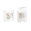 Set of two mini warm LED string lights with white battery boxes in clear polybags - 1m Warm White Light String