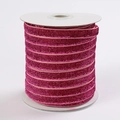 1cm metallic pink glitter ribbon roll for gift wrapping and DIY crafts decoration - Rose Red 04
