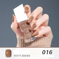 KUDAN fast dry nail polish in Putty Brown 016 shade on elegant hands with 10ml bottle - 16#Putty Brown