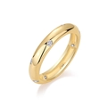 Elegante anello eternity in argento 925 dorato con pietre di moissanite circolari - Taglia US 9 / Stile Anello Eternity Oro (R14695) / Oro