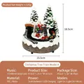 Weihnachts-Spieluhr mit Weihnachtsmann, rotierendem Zug und LED-Beleuchtung - Weihnachtsbaum Zug Stil A