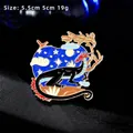 Vintage blue enamel dragon brooch pin in a gold branch frame with 5.5cm x 5.0cm size - Black Dragon & Starry Sky Tree