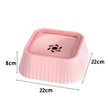 Bebedero rosa antiderrames para mascotas con disco flotante, 22x22x8 cm cuadrado - Rosa Bolsa OPP