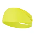 Cinta deportiva elástica amarillo neón con textura de punto transpirable para fitness - Amarillo Brillante