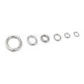 Set of six oval stainless steel open jump rings for DIY jewelry making in various sizes - 2*13*17mm