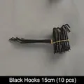 Black Hooks 15cm (10 Pcs)