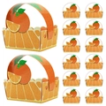 Orange fruit theme paper gift basket box set with handles and high saturation prints - Lemon