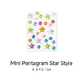 Mini star and round colorful crystal gem stickers for DIY craft, 4.6x6.1cm sheet - Mini Star Gem Stickers