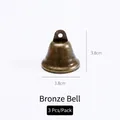 Set mit 3 Vintage Bronze-Glocken 3,8cm für Haustierhalsbänder und DIY-Blumendeko - 3.8cm Retro Glockenform (3 Stk/Packung) / Bronze