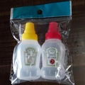 Mini portable salad dressing and tomato ketchup squeeze bottles for condiments - Tomato Ketchup + Salad Dressing 2Pcs Set