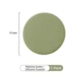 Silicone heat resistant cup coaster in matcha green color with 11cm diameter - Coaster / Diameter 11cm / Matcha Green