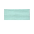 Knitted mint green wide cross-knot headband with soft ribbed texture and elastic band - Mint Green