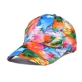 Detail of vibrant tie-dye pattern on a classic six-panel baseball cap for outdoor wear - Colorful Feather Print Style (9#)