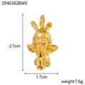 Detailed view of a gold angel girl pendant with precise 2.7cm by 1.7cm size dimensions - Gold Girl