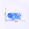 Glow-in-the-dark blue resin turtle figurine with dimensions 3.3cm long and 1.3cm high - Large / Sky Blue