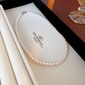 Close-up of rose pearl necklace in elegant jewelry box with French vintage style - 6mm Pink-White Patchwork (57#) / White-Pink