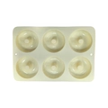 Creamy white 6-cavity silicone donut mold for professional baking results at home - Off White 2 Cavity