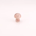 Pink spotted natural gemstone mushroom figurine for DIY jewelry and home decor - Ice Flower Stone / 15*20mm