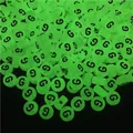 Luminous green acrylic alphabet beads with black letter G for DIY bracelets - Letter G (100Pcs/Pack)