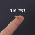 Golden 316L medical steel ear stud with drop-shaped design and clear zircon inlay - Teardrop Zircon Style (2#) / Gold