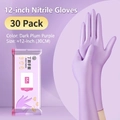 Plum purple nitrile gloves M size 12-inch long disposable for kitchen cleaning 30 count - 30 Pieces Of 12-inch Size M Purple