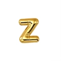 Golden 18K gold-plated necklace pendant with balloon style letter Z bubble design - Letter Z (Gold)
