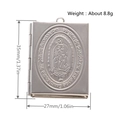 316L stainless steel square locket pendant with Virgen de Guadalupe engraving and size info - Square Style A Virgin Mary 35*27mm