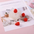 Strawberry silicone mold for 4-cavity DIY candle making with dimensions 67x33mm - E42 Large 4-Cavity Strawberry