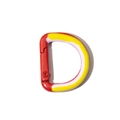 D-ring spring buckle with red, yellow, and pink colors for DIY keychain accessories - Red
