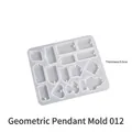 Stampo in silicone per ciondoli geometrici con tabella taglie 14,8x13,1cm e misure - Ciondolo Geometrico 3392