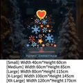 Colorful Christmas tree static window decal with snowflakes and Merry Christmas text - Static Cling No Glue / Small [40*60CM]