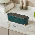 Dark green wall-mounted chopsticks organizer with gold stand and 27x10x8.5cm dimensions - Countertop Style / Luxury Green