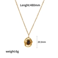 Gold tiger eye stone pendant necklace for women made of durable stainless steel - Tiger Eye Oval Style (TN3459-TR)