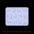 Silicone animal jewelry molds for DIY resin earrings featuring mixed forest animals - Land Animals C (ED#182)