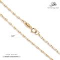 Minimalist 45cm S925 sterling silver thin link chain necklace in golden finish - Diamond-cut Cubic Cross Chain 45CM / 925 Silver Yellow Gold Plated